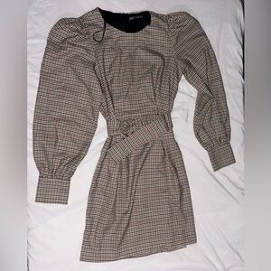 Zara plaid mini dress